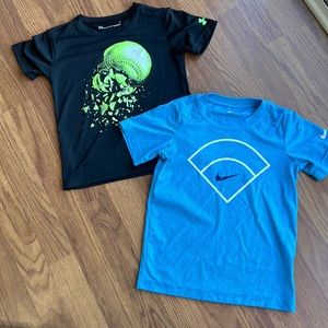 Lot of 2 UA/Nike Baseball Tees